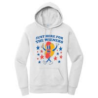 Hot Dog Im Just Here For The Wieners 4Th Of July Women's Pullover Hoodie