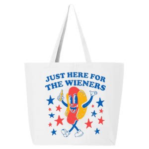 Hot Dog Im Just Here For The Wieners 4Th Of July 25L Jumbo Tote