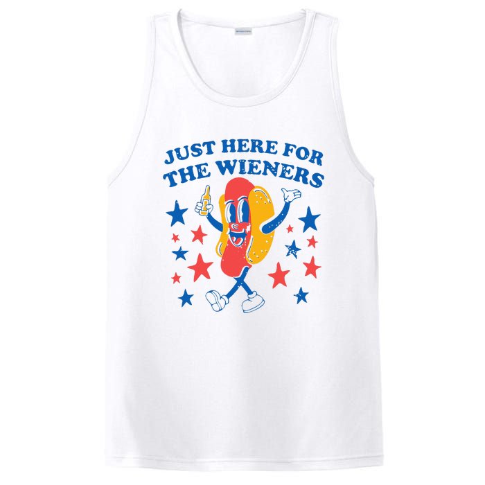 Hot Dog Im Just Here For The Wieners 4Th Of July PosiCharge Competitor Tank