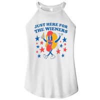 Hot Dog Im Just Here For The Wieners 4Th Of July Women's Perfect Tri Rocker Tank