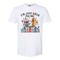 Hot Dog Im Just Here For The Wieners 4Th Of July Men Women Softstyle CVC T-Shirt