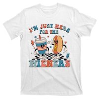 Hot Dog Im Just Here For The Wieners 4Th Of July Men Women T-Shirt