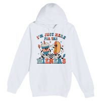 Hot Dog Im Just Here For The Wieners 4Th Of July Men Women Premium Pullover Hoodie