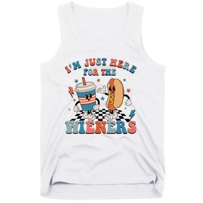 Hot Dog Im Just Here For The Wieners 4Th Of July Men Women Tank Top