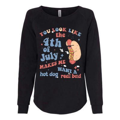 Hot Dog Im Just Here For The Wieners 4Th Of July Men Women Womens California Wash Sweatshirt