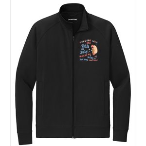 Hot Dog Im Just Here For The Wieners 4Th Of July Men Women Stretch Full-Zip Cadet Jacket