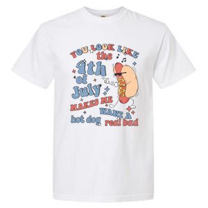 Hot Dog Im Just Here For The Wieners 4Th Of July Men Women Garment-Dyed Heavyweight T-Shirt