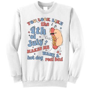 Hot Dog Im Just Here For The Wieners 4Th Of July Men Women Sweatshirt