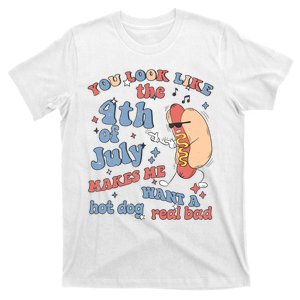 Hot Dog Im Just Here For The Wieners 4Th Of July Men Women T-Shirt