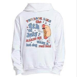 Hot Dog Im Just Here For The Wieners 4Th Of July Men Women Urban Pullover Hoodie