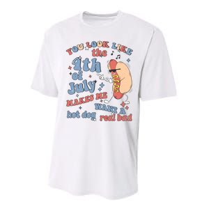 Hot Dog Im Just Here For The Wieners 4Th Of July Men Women Performance Sprint T-Shirt