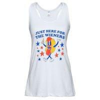 Hot Dog I'm Just Here For The Wieners 4th Of July Funny Ladies Essential Flowy Tank