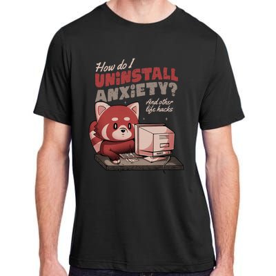 How Do I Uninstall Anxiety Cute Red Bear Adult ChromaSoft Performance T-Shirt