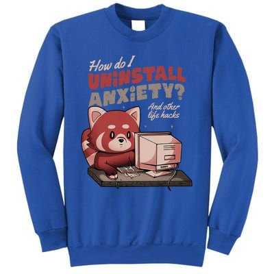 How Do I Uninstall Anxiety Cute Red Bear Sweatshirt