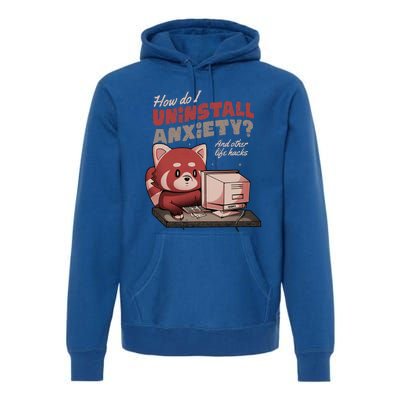 How Do I Uninstall Anxiety Cute Red Bear Premium Hoodie