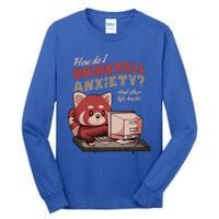 How Do I Uninstall Anxiety Cute Red Bear Tall Long Sleeve T-Shirt