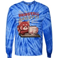 How Do I Uninstall Anxiety Cute Red Bear Tie-Dye Long Sleeve Shirt