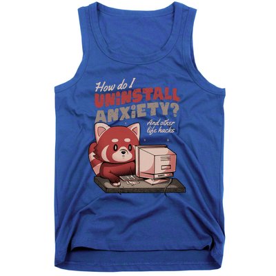 How Do I Uninstall Anxiety Cute Red Bear Tank Top