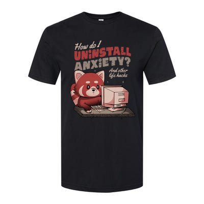 How Do I Uninstall Anxiety Cute Red Bear Softstyle CVC T-Shirt