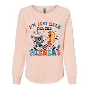 Hot Dog I'm Just Here For The Wieners 4Th Of July Womens California Wash Sweatshirt