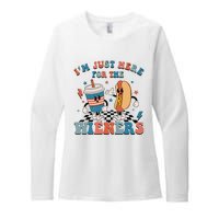 Hot Dog I'm Just Here For The Wieners 4Th Of July Womens CVC Long Sleeve Shirt