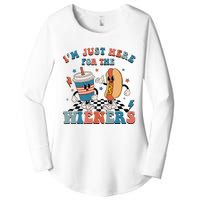 Hot Dog I'm Just Here For The Wieners 4Th Of July Women's Perfect Tri Tunic Long Sleeve Shirt