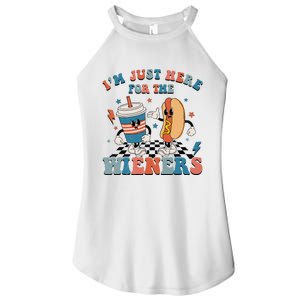 Hot Dog I'm Just Here For The Wieners 4Th Of July Women's Perfect Tri Rocker Tank