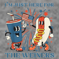 Hot Dog Im Just Here For The Wieners 4Th Of July Hooded Wearable Blanket