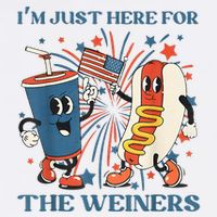 Hot Dog Im Just Here For The Wieners 4Th Of July Cool Comfort Performance Bucket Hat