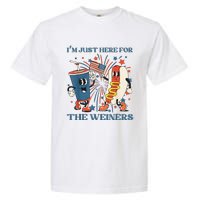 Hot Dog Im Just Here For The Wieners 4Th Of July Garment-Dyed Heavyweight T-Shirt