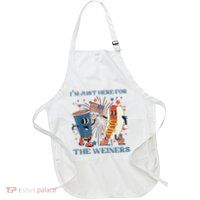 Hot Dog Im Just Here For The Wieners 4Th Of July Apron