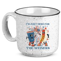 Hot Dog Im Just Here For The Wieners 4Th Of July 15oz Campfire Ceramic Mug