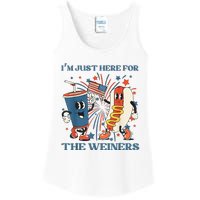 Hot Dog Im Just Here For The Wieners 4Th Of July Ladies Essential Tank