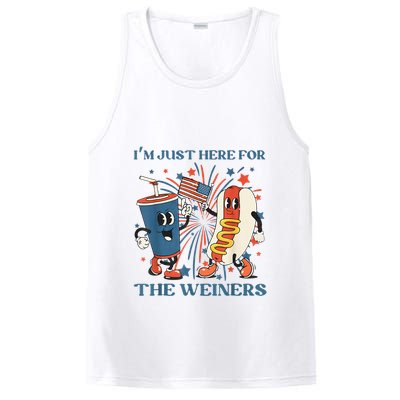 Hot Dog Im Just Here For The Wieners 4Th Of July PosiCharge Competitor Tank