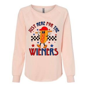 Hot Dog I'm Just Here For The Wieners 4Th Of July Womens California Wash Sweatshirt