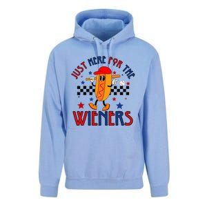 Hot Dog I'm Just Here For The Wieners 4Th Of July Unisex Surf Hoodie