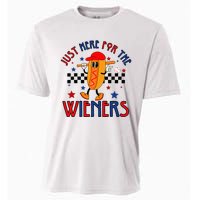 Hot Dog I'm Just Here For The Wieners 4Th Of July Cooling Performance Crew T-Shirt