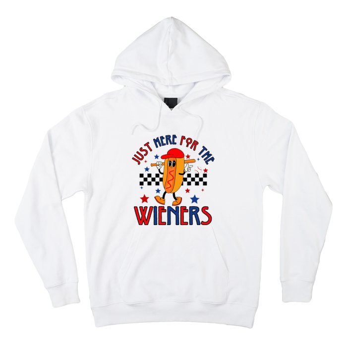 Hot Dog I'm Just Here For The Wieners 4Th Of July Hoodie