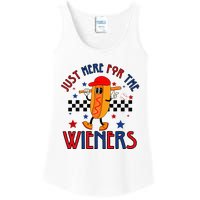 Hot Dog I'm Just Here For The Wieners 4Th Of July Ladies Essential Tank