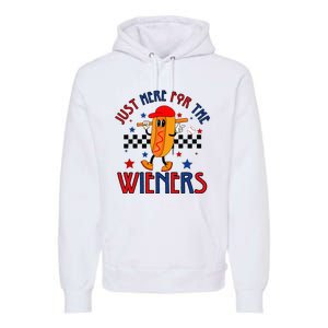 Hot Dog I'm Just Here For The Wieners 4Th Of July Premium Hoodie