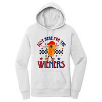 Hot Dog I'm Just Here For The Wieners 4Th Of July Women's Pullover Hoodie