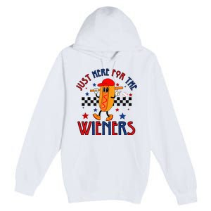 Hot Dog I'm Just Here For The Wieners 4Th Of July Premium Pullover Hoodie