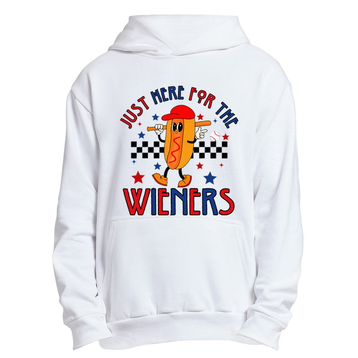 Hot Dog I'm Just Here For The Wieners 4Th Of July Urban Pullover Hoodie