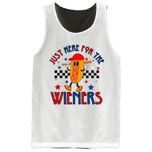 Hot Dog I'm Just Here For The Wieners 4Th Of July Mesh Reversible Basketball Jersey Tank