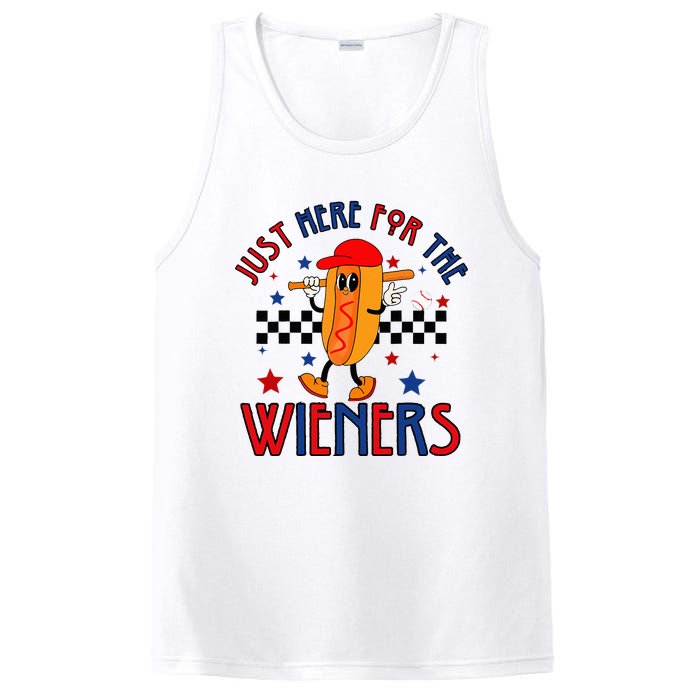 Hot Dog I'm Just Here For The Wieners 4Th Of July PosiCharge Competitor Tank