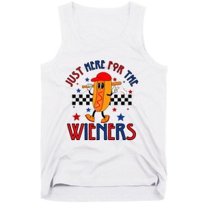 Hot Dog I'm Just Here For The Wieners 4Th Of July Tank Top