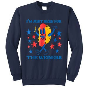 Hot Dog Im Just Here For The Wieners 4Th Of July Sweatshirt