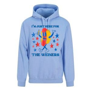 Hot Dog Im Just Here For The Wieners 4Th Of July Unisex Surf Hoodie