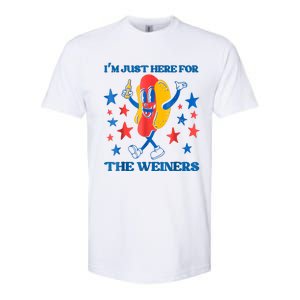 Hot Dog Im Just Here For The Wieners 4Th Of July Softstyle CVC T-Shirt