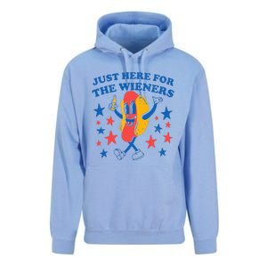 Hot Dog I'm Just Here For The 4Th Of July Unisex Surf Hoodie